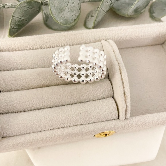 925 Sterling Silver Bead Ring Ball Ring Minimalist Ring Stackable Ring Band - Picture 10 of 10